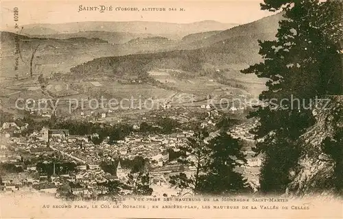 AK / Ansichtskarte Saint Die des Vosges Vue prise des hauteurs de la Montagne Saint Martin Saint Die des Vosges