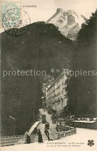 AK / Ansichtskarte Eaux Bonnes Le Pic de Ger vu de la Terrasse du Casino Eaux Bonnes