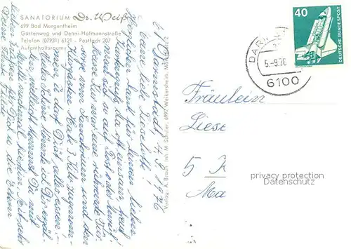 AK / Ansichtskarte Bad_Mergentheim Sanatorium Bad_Mergentheim