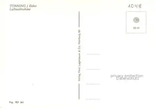 AK / Ansichtskarte Toenning_Nordseebad Fliegeraufnahme Eider Toenning_Nordseebad