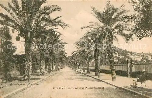 AK / Ansichtskarte Hyeres_la_Plage Avenue Alexis Godillot des palmiers 