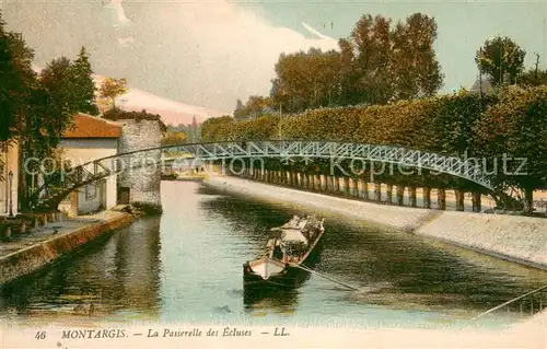 AK / Ansichtskarte Montargis_Loiret La passerelle des ecluses Montargis Loiret