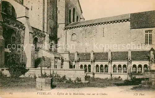 AK / Ansichtskarte Vezelay Eglise de la Madeleine vue sur le cloitre Vezelay