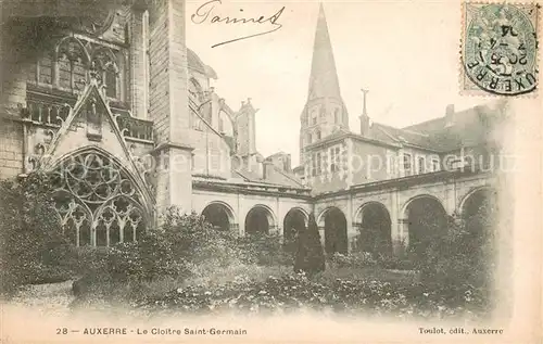 AK / Ansichtskarte Auxerre Le Cloitre Saint Germain Auxerre