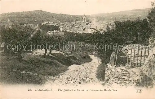 AK / Ansichtskarte Manosque Vue generale a travers le chemin du Mont Dore Manosque