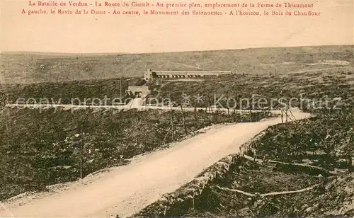 AK / Ansichtskarte Verdun_Meuse Bataille de Verdun Route du Circuit Monument des Baionnettes Verdun Meuse
