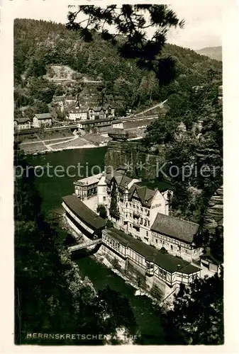 AK / Ansichtskarte Herrnskretschen_Boehmen Blick ins Tal Elbe 