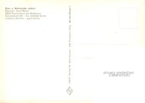 AK / Ansichtskarte Nonnenhorn Bier  und Weinstube Adler Gastraum Theke Nonnenhorn