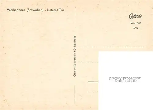 AK / Ansichtskarte Weissenhorn Unteres Tor Weissenhorn