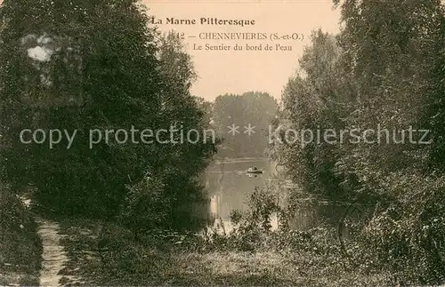 AK / Ansichtskarte Chennevieres les Louvres Le Sentier du bord de l eau Chennevieres les Louvres