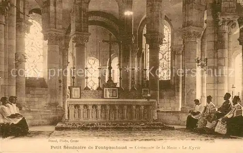 AK / Ansichtskarte Fontgombaud_Fontgombault Petit Seminaire Ceremonie de la Messe Le Kyrie 