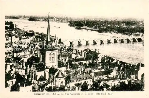 AK / Ansichtskarte Saumur La Vue generale et la Loire cote Est Saumur