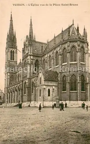 AK / Ansichtskarte Voiron Eglise vue de la Place Saint Bruno Voiron