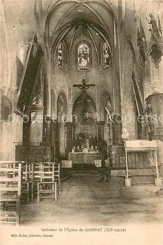 AK / Ansichtskarte Gannat Interieur de l Eglise Gannat