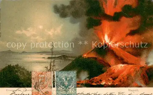 AK / Ansichtskarte Napoli_Neapel Erruzione del Vesuvio Napoli Neapel