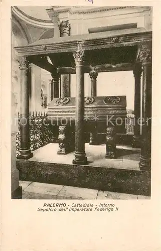 AK / Ansichtskarte Palermo_Sicilia Cattedrale Interno Sepolco dell Imperatore Federigo II Palermo_Sicilia