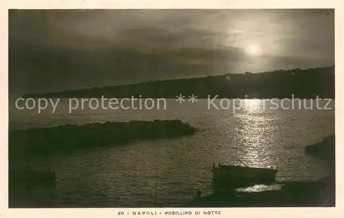 AK / Ansichtskarte Napoli_Neapel Posillipo di Notte Napoli Neapel