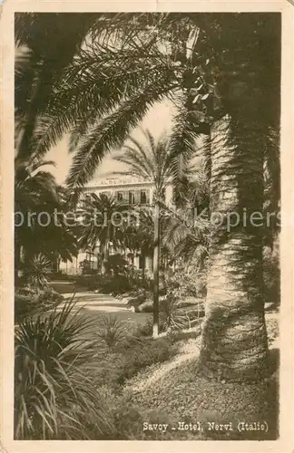 AK / Ansichtskarte Nervi Savoy Hotel Nervi