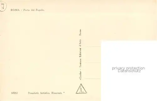 AK / Ansichtskarte Roma_Rom Porta del Popolo Roma_Rom