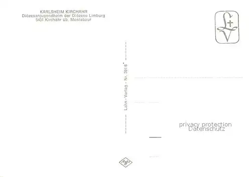 AK / Ansichtskarte Kirchaehr_Westerwald Karlsheim Dioezsanjugendheim der Dioezese Limburg Kirchaehr_Westerwald