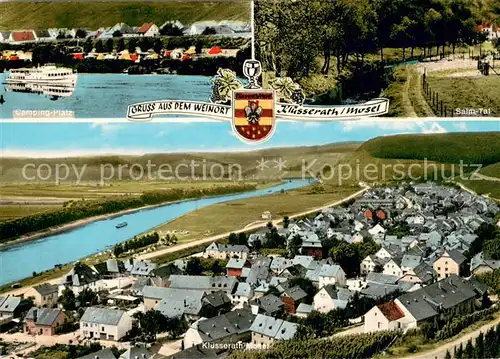 AK / Ansichtskarte Kluesserath Panorama Weinort an der Mosel Campingplatz Salmtal Kluesserath