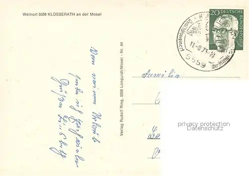 AK / Ansichtskarte Kluesserath Panorama Weinort an der Mosel Campingplatz Salmtal Kluesserath