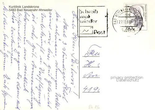 AK / Ansichtskarte Ahrweiler_Ahr Kurklinik Landskrone Ahrweiler_Ahr