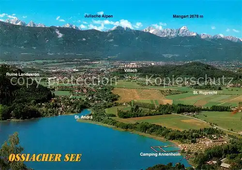 AK / Ansichtskarte Ossiach Feriengebiet Ossiachersee Alpenpanorama Fliegeraufnahme Ossiach