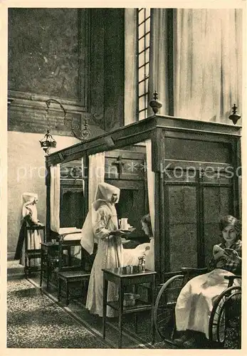 AK / Ansichtskarte Beaune_21 Hotel Dieu de Beaune Salle Saint Hugues Details dun lit 