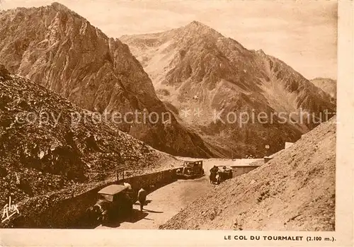 AK / Ansichtskarte Col_du_Tourmalet La tranchee de la route automobile qui fait communiquer la valle de l Adour Col_du_Tourmalet