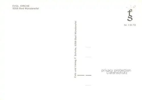 AK / Ansichtskarte Bad_Muenstereifel Ev Kirche Inneres Bad_Muenstereifel