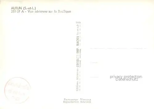 AK / Ansichtskarte Autun Vue aerienne sur la Basilique Autun