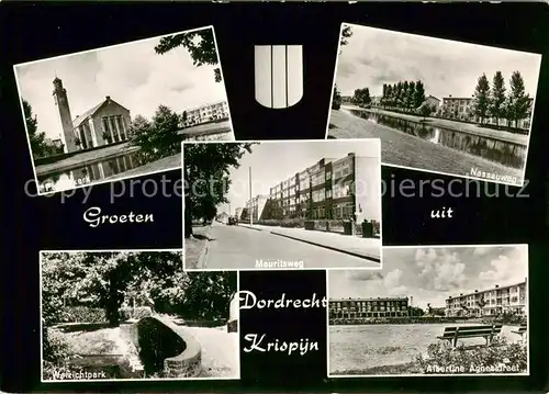 AK / Ansichtskarte Dordrecht Paulskerk Nassauweg Mauritsweg Weizichtpark Albertine Agnesstraat Dordrecht