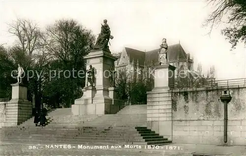 AK / Ansichtskarte Nantes_Loire_Atlantique Monument aux Morts 1870 1871 Kriegerdenkmal Feldpost Nantes_Loire_Atlantique