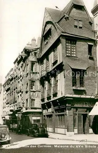 AK / Ansichtskarte Nantes_Loire_Atlantique Rue des Carmes Maisons du XVe siecle Nantes_Loire_Atlantique