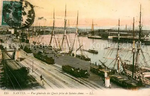 AK / Ansichtskarte Nantes_Loire_Atlantique Vue generale des quais prise de Sainte Anne Nantes_Loire_Atlantique