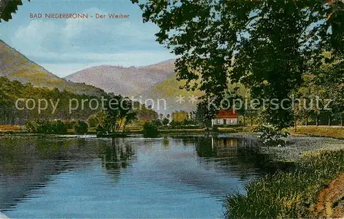 AK / Ansichtskarte Bad_Niederbronn Partie am Weiher Bad_Niederbronn