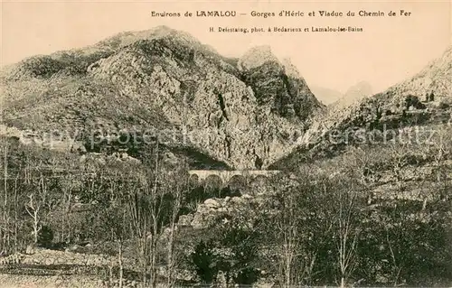 AK / Ansichtskarte Lamalou les Bains Gorges d Heric et viaduc du chemin de fer Lamalou les Bains