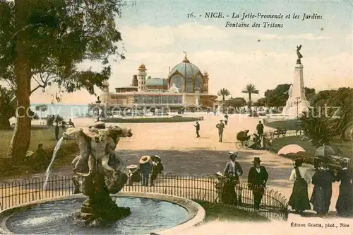 AK / Ansichtskarte Nice_06 Jetee Promenade et les jardins Fontaine des Tritons Cote d Azur 
