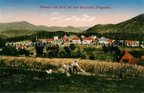 AK / Ansichtskarte Altweier mit Blick auf den Brezouard Vogesen Altweier