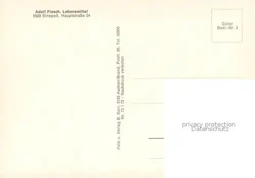 AK / Ansichtskarte Sinspelt Landschaftspanorama Sinspelt