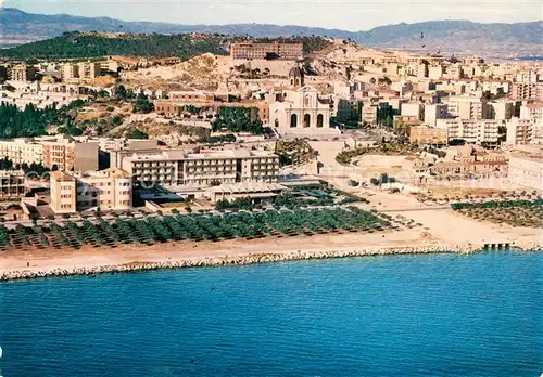 AK / Ansichtskarte Cagliari Fliegeraufnahme Hotel Mediterraneo e Basilica Cagliari