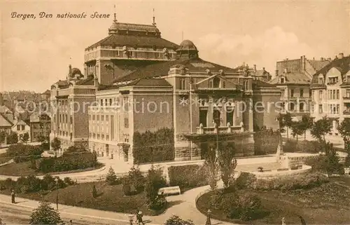 AK / Ansichtskarte Bergen_Norwegen Den nationale Scene Bergen Norwegen