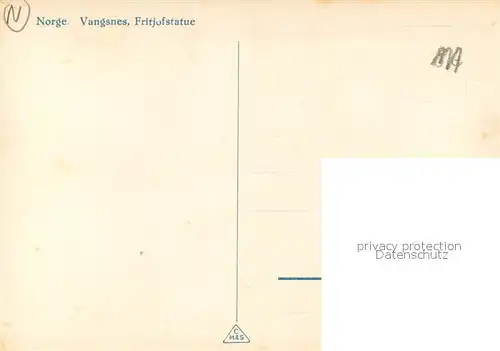 AK / Ansichtskarte Vangsnes Fritjofstatue Denkmal Vangsnes