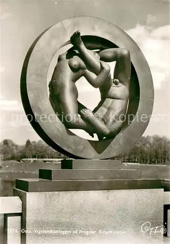 AK / Ansichtskarte Oslo_Norway Vigelandsanlegget pa Frogner Ringskulptur  