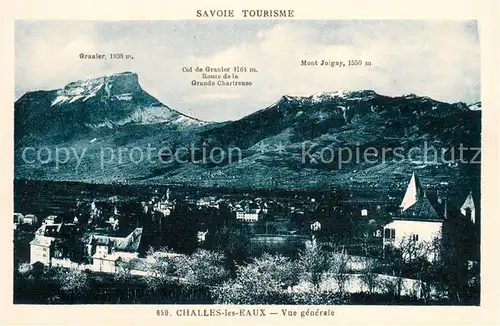 AK / Ansichtskarte Challes les Eaux Vue generale et les montagnes de la Savoie Challes les Eaux