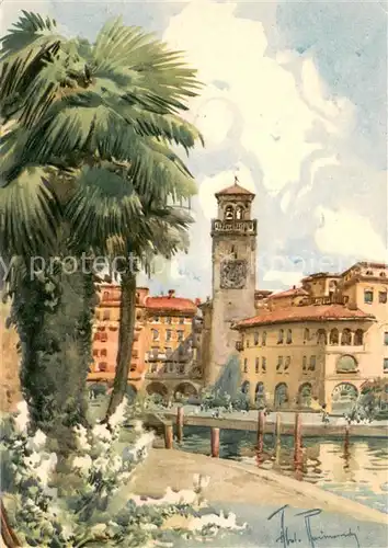 AK / Ansichtskarte Riva_del_Garda Porto Kuenstlerkarte Riva_del_Garda