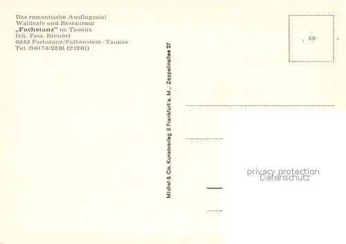 AK / Ansichtskarte Fuchstanz_Taunus Caldcafe Restaurant Fuchstanz Fuchstanz_Taunus