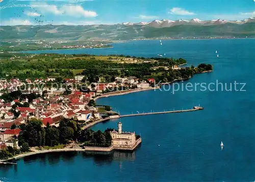 AK / Ansichtskarte Langenargen_Bodensee Fliegeraufnahme Langenargen Bodensee