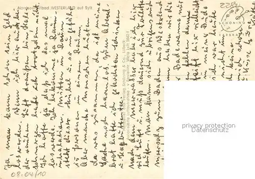 AK / Ansichtskarte Westerland_Sylt Fliegeraufnahme mit Strand Westerland_Sylt